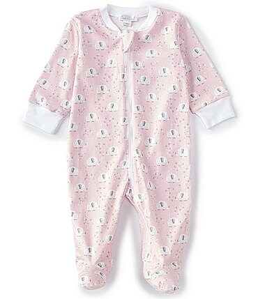 Image of Kissy Kissy Baby Girls Newborn-9 Months Elephant Dreams Footed Coverall