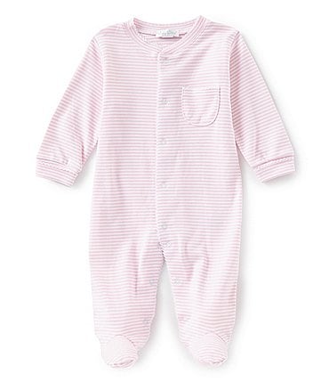 Image of Kissy Kissy Baby Girl Newborn-9 Months Stripe Footed Coveralls
