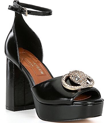 Image of Kurt Geiger London Chelsea Leather Platform Sandals