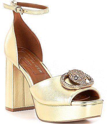 Image of Kurt Geiger London Chelsea Leather Platform Sandals