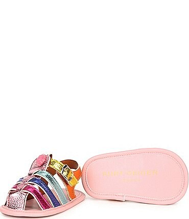 Image of Kurt Geiger London Girls' Kensington Fisherman Sandal Crib Shoes (Infant)