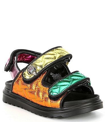 Image of Kurt Geiger London Girls' Orson Quilted Metallic Leather Slingback Sandals (Infant)