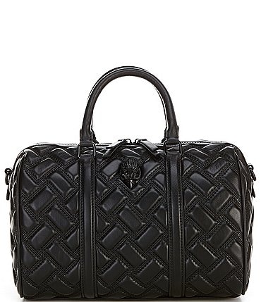 Image of Kurt Geiger London Kensington Drench Quilted Boston Black Satchel Bag
