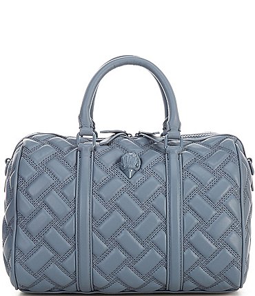 Image of Kurt Geiger London Kensington Drench Quilted Boston Grey Satchel Bag