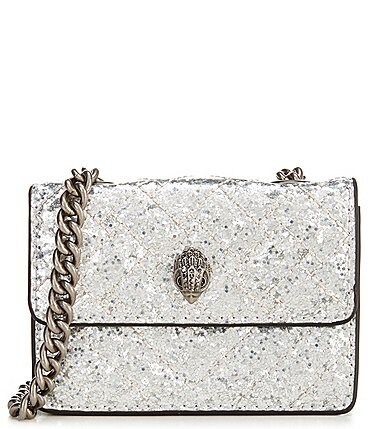 Image of Kurt Geiger London Micro Metallic Sequin Chain Crossbody Bag