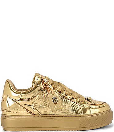 Image of Kurt Geiger London Southbank Tag Liquid Metal Drench Sneakers