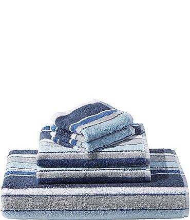 Image of L.L.Bean Bean's Striped Organic Cotton Bath Towel
