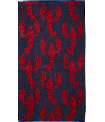 Image of L.L.Bean Seaside Lobster Beach Towel