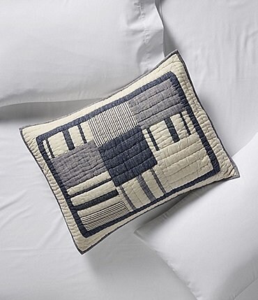 Image of L.L.Bean Striped Patchwork Quilted Sham