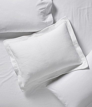 Image of L.L.Bean Vintage Matelasse Block Patterned Cotton Sham