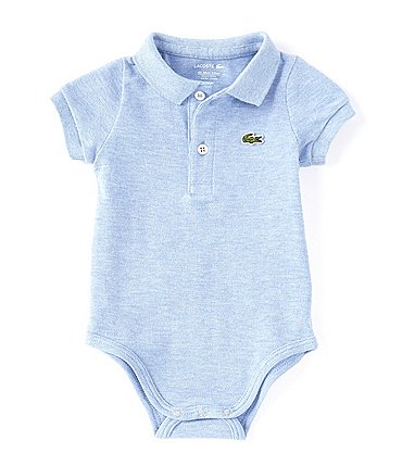 Image of Lacoste Baby 6-12 Months Short Sleeve Organic Cotton Pique Polo Bodysuit