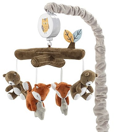 Image of Lambs & Ivy Sierra Sky Bear and Fox Musical Baby Crib Mobile