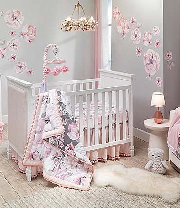Image of Lambs & Ivy Signature Botanical Baby Watercolor Floral 4-Piece Nursery Crib Bedding Set