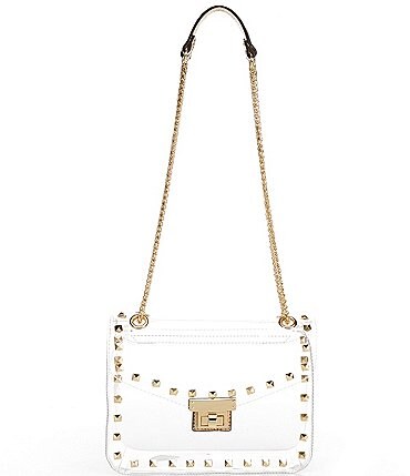 Image of Landry Clear Lock with Studs Crossbody Bag