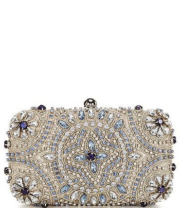 Image of Landry Encrusted Crystal Minaudiere Clutch