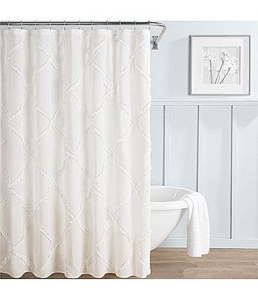 Image of Laura Ashley Adelina Ruffled Shower Curtain