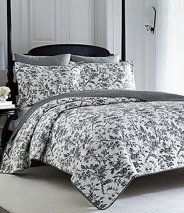 Image of Laura Ashley Amberley Floral Reversible Quilt Mini Set
