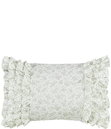 Image of Laura Ashley Harper Ruffle Floral Breakfast Pillow