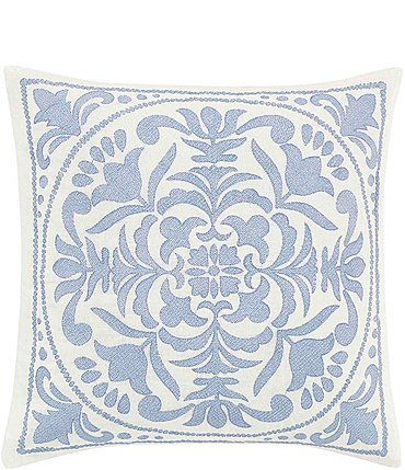 Image of Laura Ashley Mila Embroidered Medallion Throw Pillow