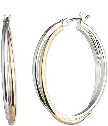 Image of Lauren Ralph Lauren Interlocking Hoop Earrings