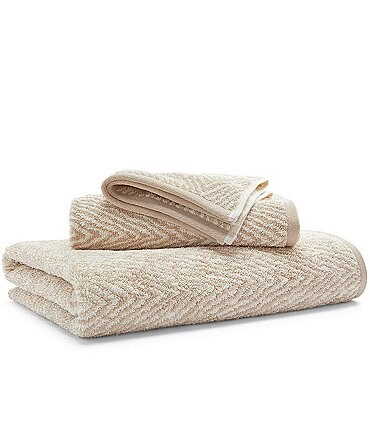 Image of Lauren Ralph Lauren Sanders Herringbone Antimicrobial Bath Towels