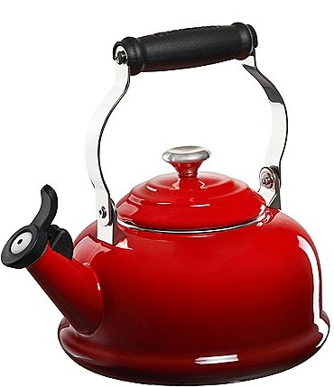 Image of Le Creuset 1.7 -Quart Enamel Steel Classic Whistling Kettle with Stainless Steel Knob