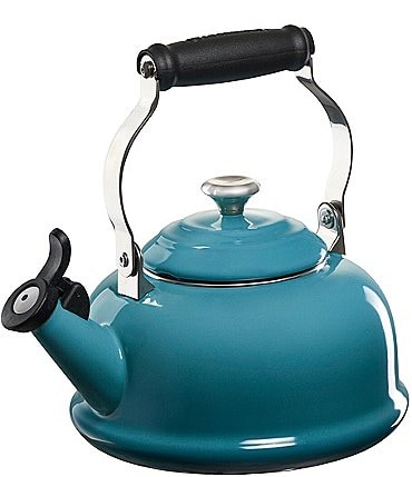 Image of Le Creuset 1.7 -Quart Enamel Steel Classic Whistling Kettle with Stainless Steel Knob