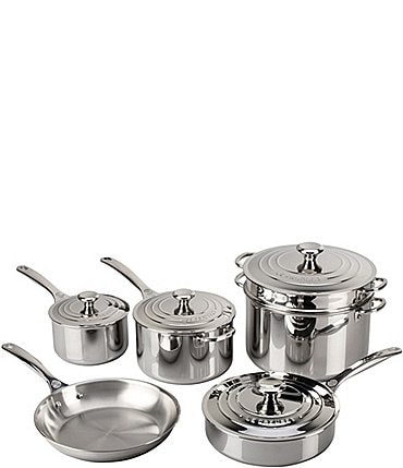 Image of Le Creuset 10-Piece Stainless Steel Cookware Set