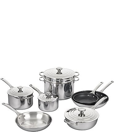 Image of Le Creuset 12-Piece Stainless Steel Cookware Set