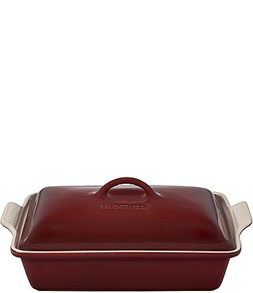 Image of Le Creuset 4-Quart Heritage Covered Rectangular Casserole Dish