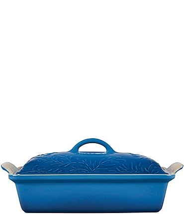 Image of Le Creuset Olive Branch Collection Heritage Rectangular Casserole Dish