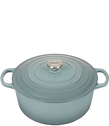 Image of Le Creuset Signature  9-qt Round Dutch Oven with Stainless Steel Knob, Sea Salt