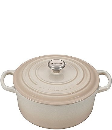 Image of Le Creuset Signature 3.5-Quart Round Enameled Cast Iron Dutch Oven with Stainless Steel