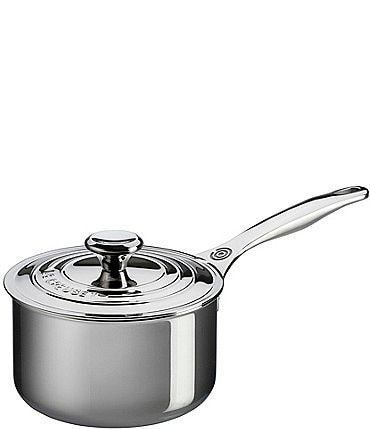 Image of Le Creuset Stainless Steel Saucepan with Lid