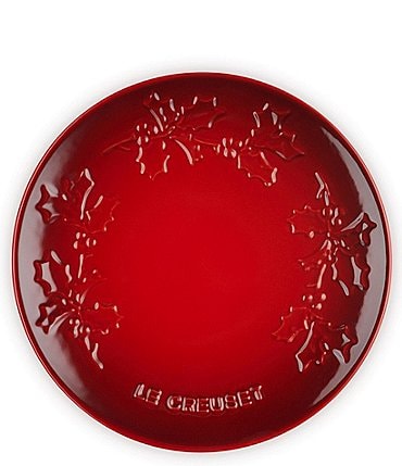 Image of Le Creuset Stoneware Holly Collection Dessert Plate