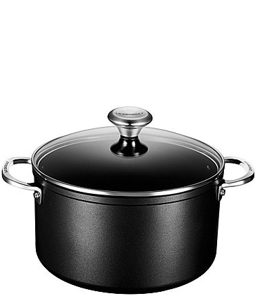 Image of Le Creuset Toughened Nonstick Pro 6-1/3 qt. Stockpot with Glass Lid