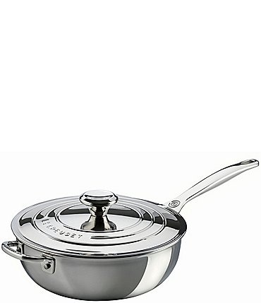 Image of Le Creuset Tri-Ply Stainless Steel 3.5-Quart Saucier Pan