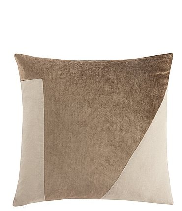 Image of LEMIEUX ET CIE Pieced Linen Velvet Square Throw Pillow