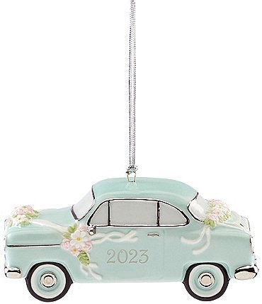 Image of Lenox 2023 Annual Just Married Vintage Car Ornament