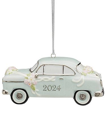Image of Lenox 2024 Annual Just Married Vintage Car Ornament