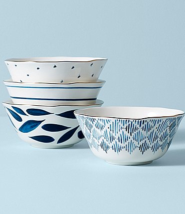 Image of Lenox Blue Bay All-Purpose Bowls, Set of 4