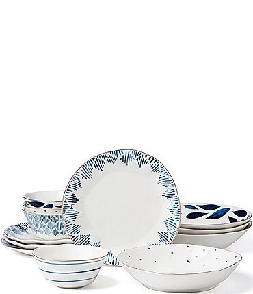 Image of Lenox Blue Bay Assorted 12-Piece Dinnerware Set