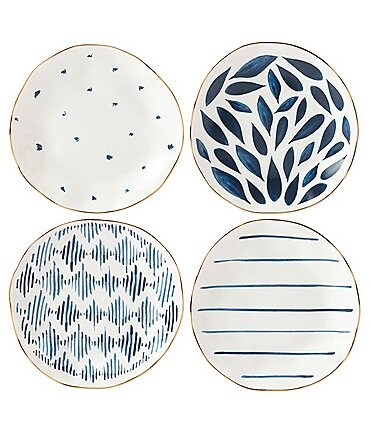 Image of Lenox Blue Bay Assorted Tidbit Plates Set of 4