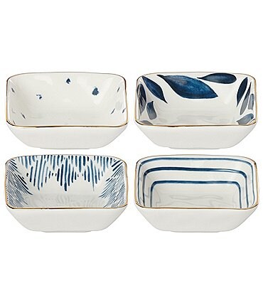 Image of Lenox Blue Bay Set of 4 Assorted Square Stacking Dip Bowl