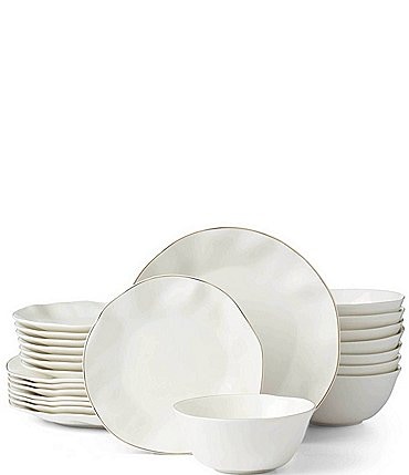Image of Lenox Blue Bay White 24-Piece Dinnerware Set