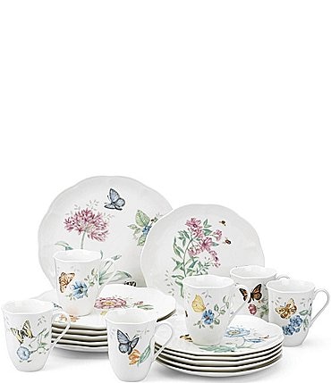 Image of Lenox Butterfly Meadow 18-Piece Dinnerware Set