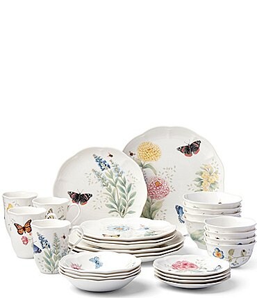 Image of Lenox Butterfly Meadow 28-Piece Dinnerware Set