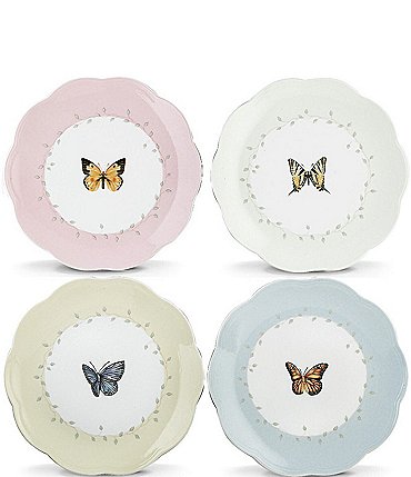 Image of Lenox Butterfly Meadow 4-Piece Assorted Dessert Plate Set