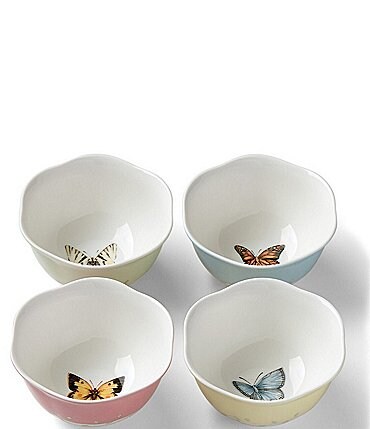 Image of Lenox Butterfly Meadow 4-Piece Dessert Assorted Bowl Set