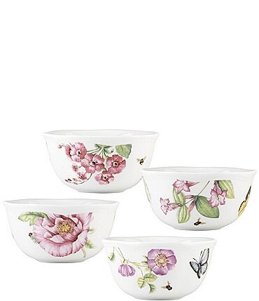 Image of Lenox Butterfly Meadow Bloom® 4-piece Dessert Bowl Set